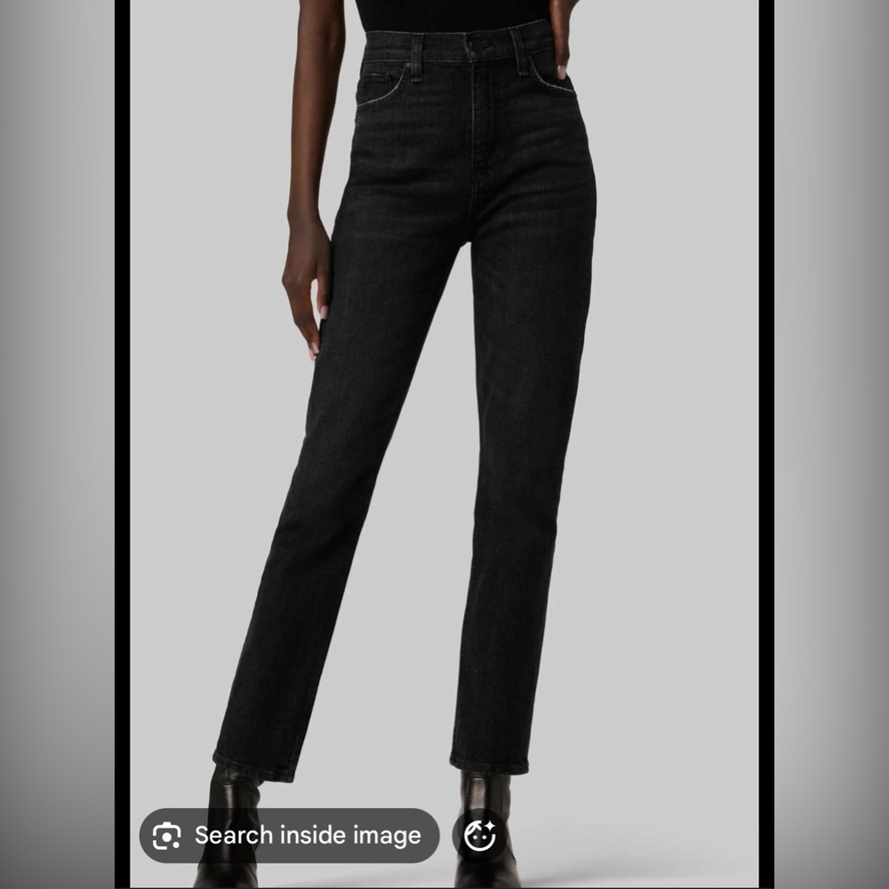 Sold out Hudson “Harlow” high-rise cigarette ankle jeans in dark raven